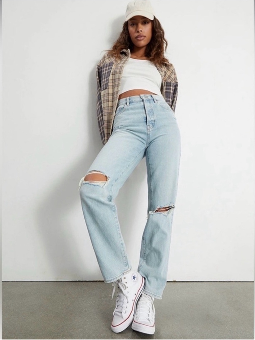 PacSun Dad Jeans - Light Wash High-Rise Straight Leg Jeans